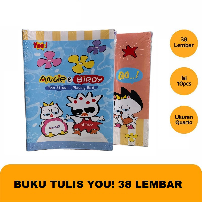 

BUKU TULIS YOU ISI 38 LEMBAR 1 PACK ISI 10 BUKU