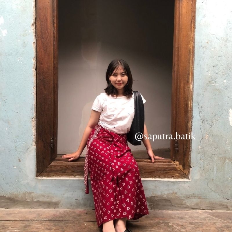 Rok lilit Instan Bahan Batik Cap