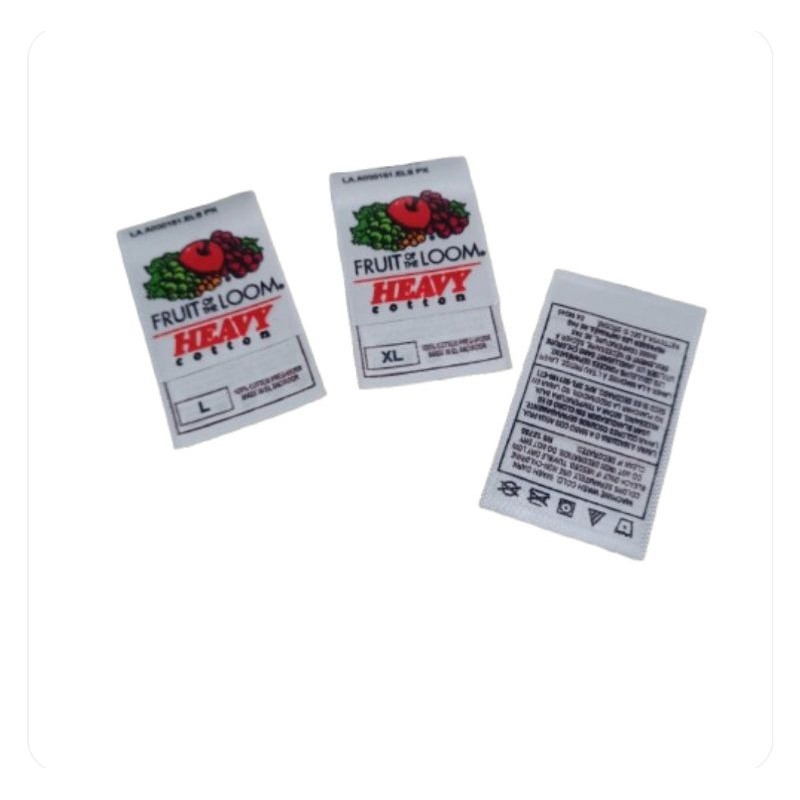 LABEL FASHION LABEL TAG FRUIT OF THE LOOM HEAVY 2004 VINTAGE