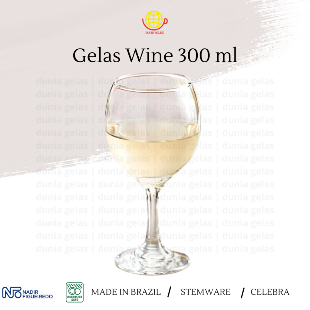 Gelas Wine Nadir Celebra 300 ml/Gelas Goblet/Gelas Wine Kaki/Gelas Kaki/Gelas Resto/Gelas Nadir Cele