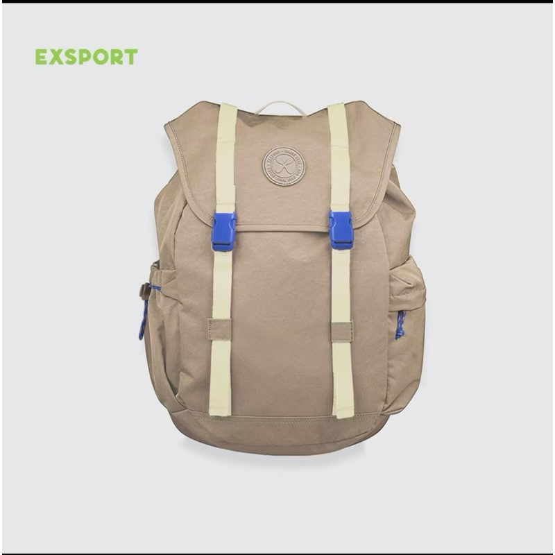 Tas Ransel Exsport Scholar Backpack | L - Cokelat Muda dan Blue | Backpack Tas Ransel Export Origina