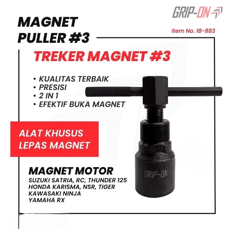 Grip On Magnet Puller #3 Treker Magnet No 3  Kunci Tracker Multi Fungsi Segala Motor Grip-On 18-883