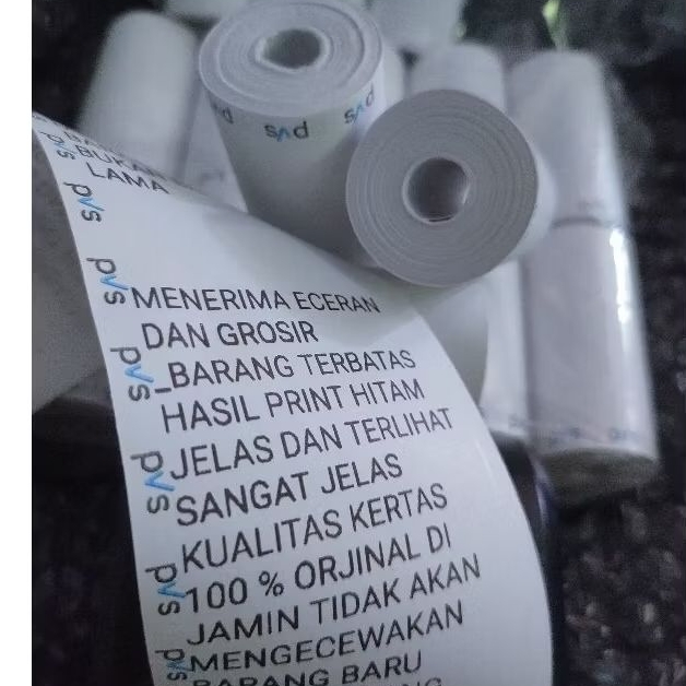

Kertas kasir thermal logo Pvs ukuran 58x30