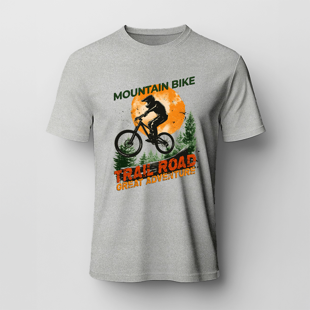 Kaos Sepeda MTB "Trail Road" - Original Cotton Combed 30s