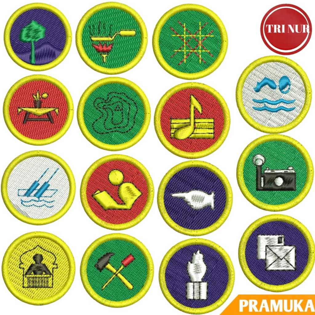 Tkk Penegak Purwa (BULAT KUNING) Wajib & Non Wajib Bordir / Badge Tkk Pramuka Penegak Purwa