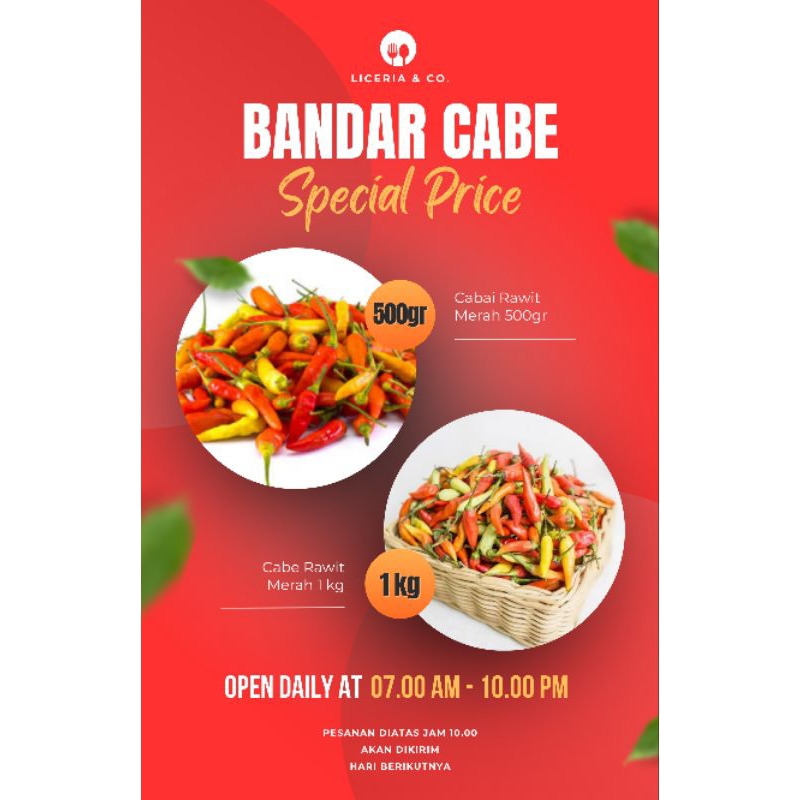 

Cabe / Cabe Rawit Merah 500 gr Super Extra Pedas