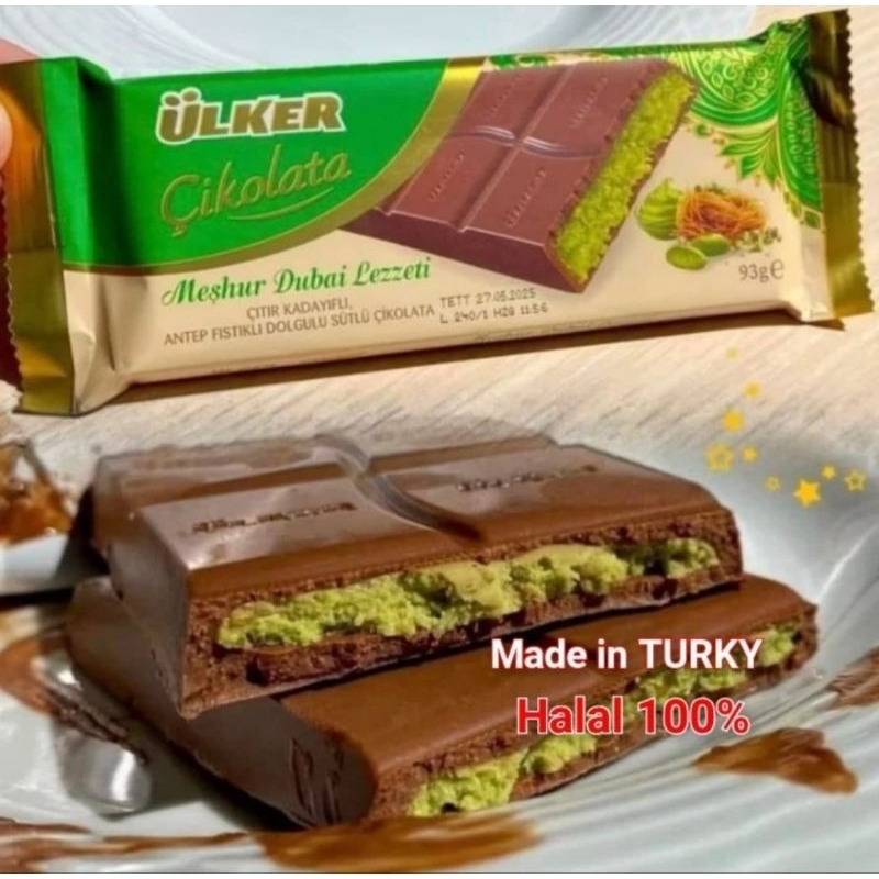 Coklat Dubai original 100%/coklat Dubai Ulker/coklat Dubai kunafa