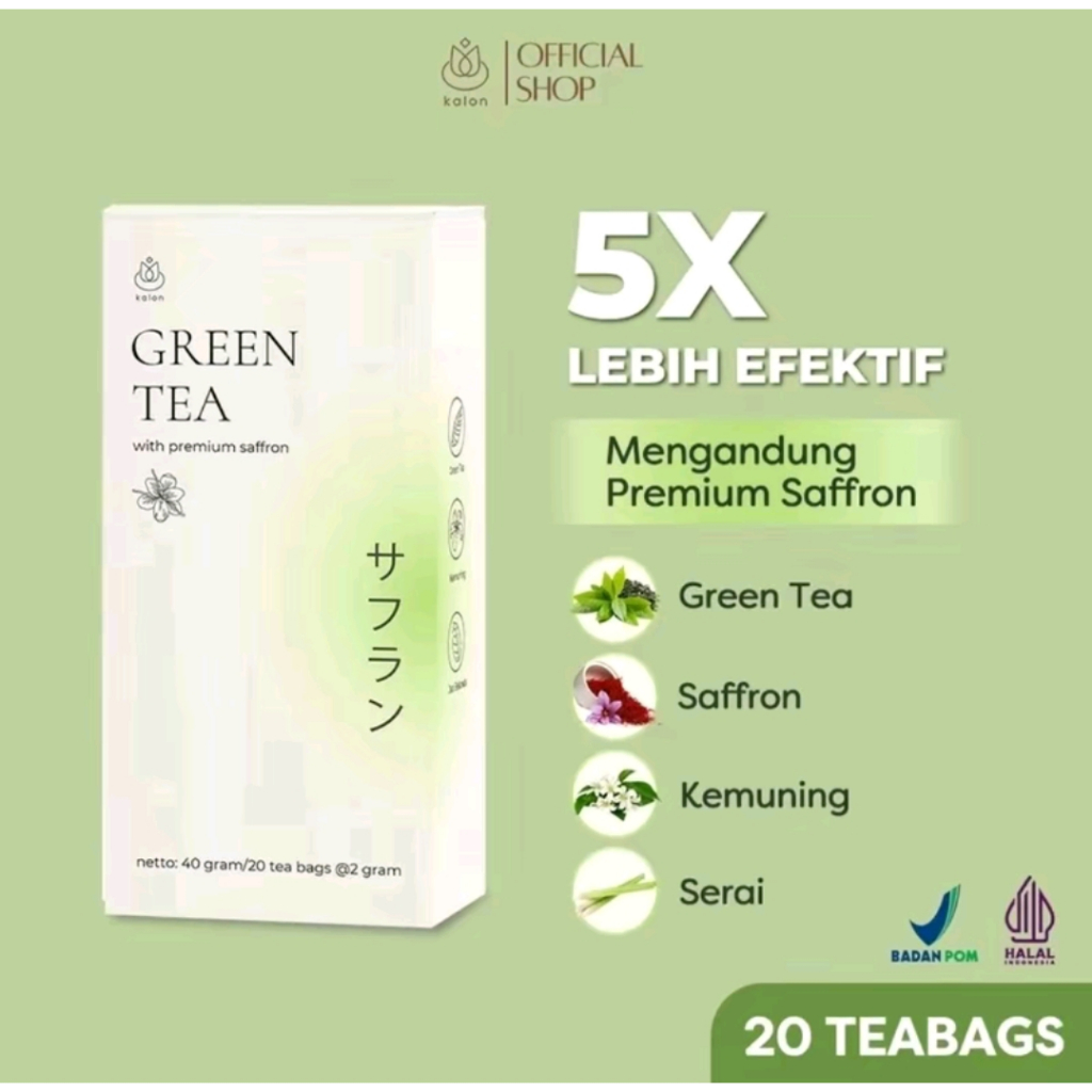 

[Ready Stock ] Teh Kalon Hijau Premium Saffron | Minuman Teh Diet Detoks Greentea | Suplemen Diet Pelangsing Herbal | Penurun Berat Badan Herbal Ampuh Bpom | Pelangsing Berat Badan Cepat Dan Ampuh