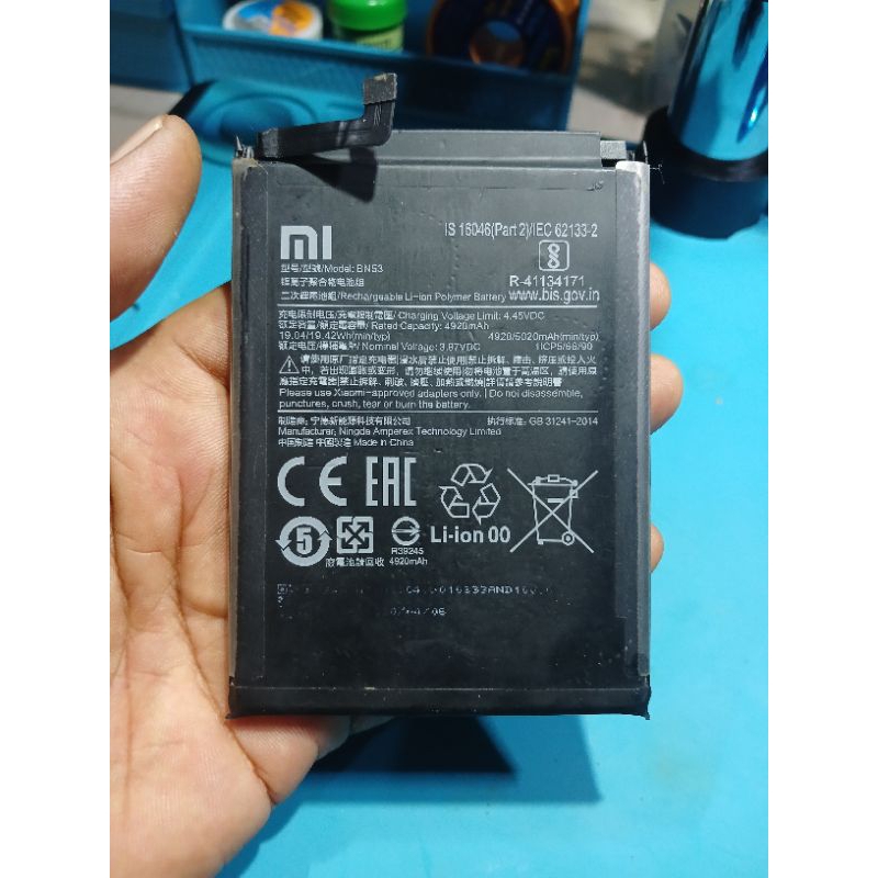 baterai note 9 pro original copotan