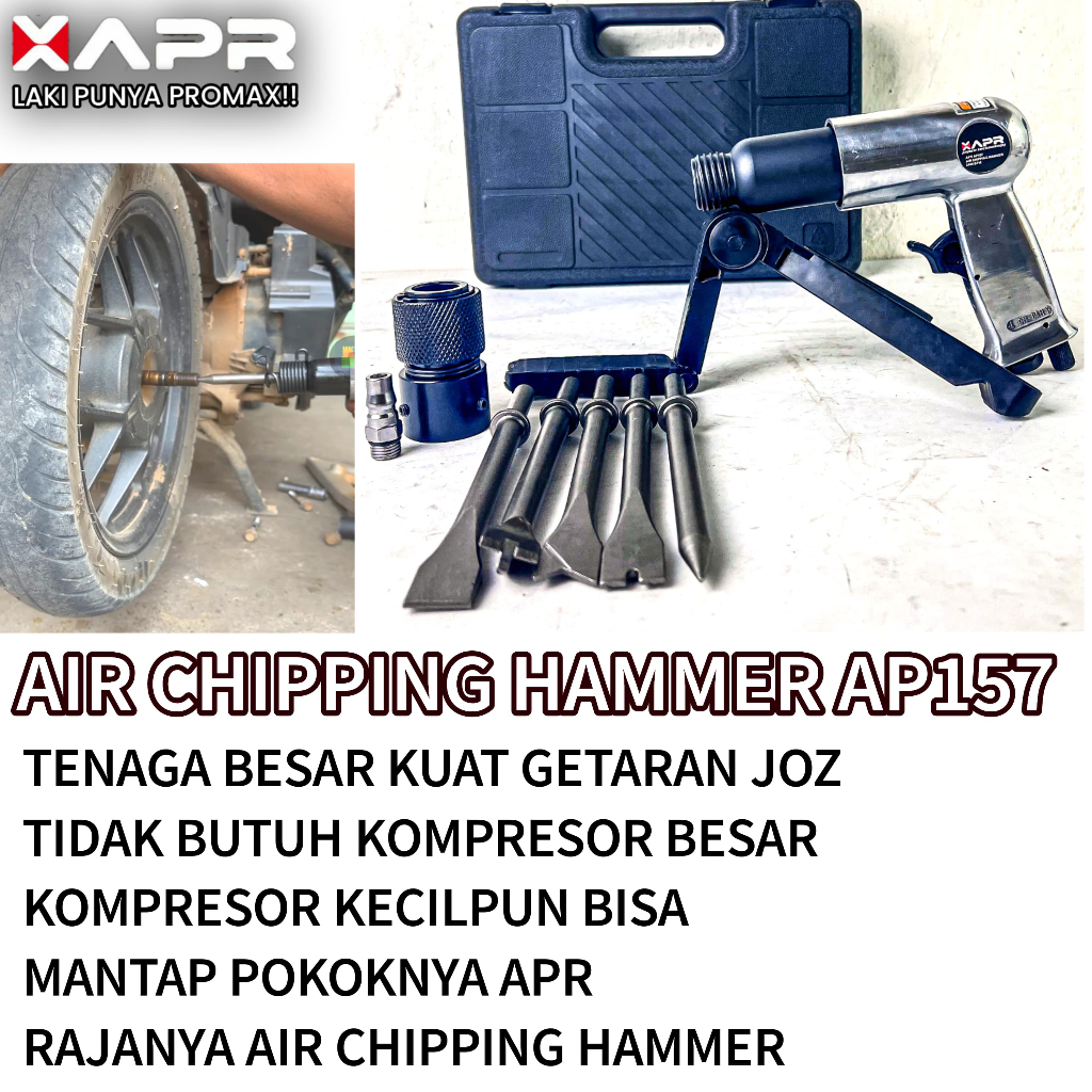 APR JAPAN AP157 Air Chiping Hammer Palu Udara Untuk Membuka As Velg Atau Komponen Bobok Beton Besi