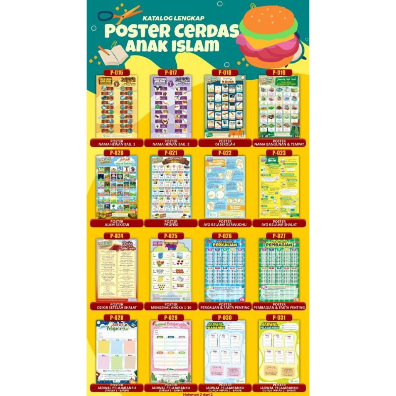 POSTER CERDAS ANAK ISLAM - POSTER EDUKASI