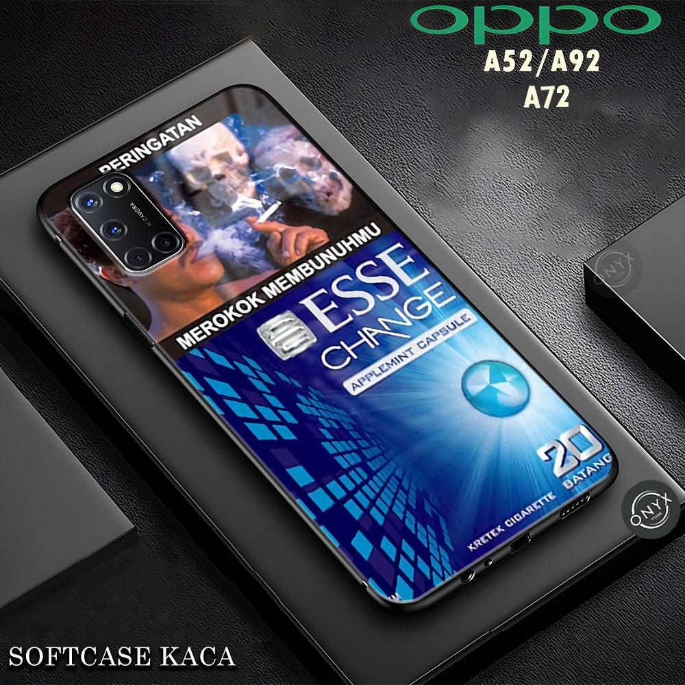 [AA28] Softcase Kaca OPPO A52 A72 A92 | Casing Oppo Kilau | Motif Rokok