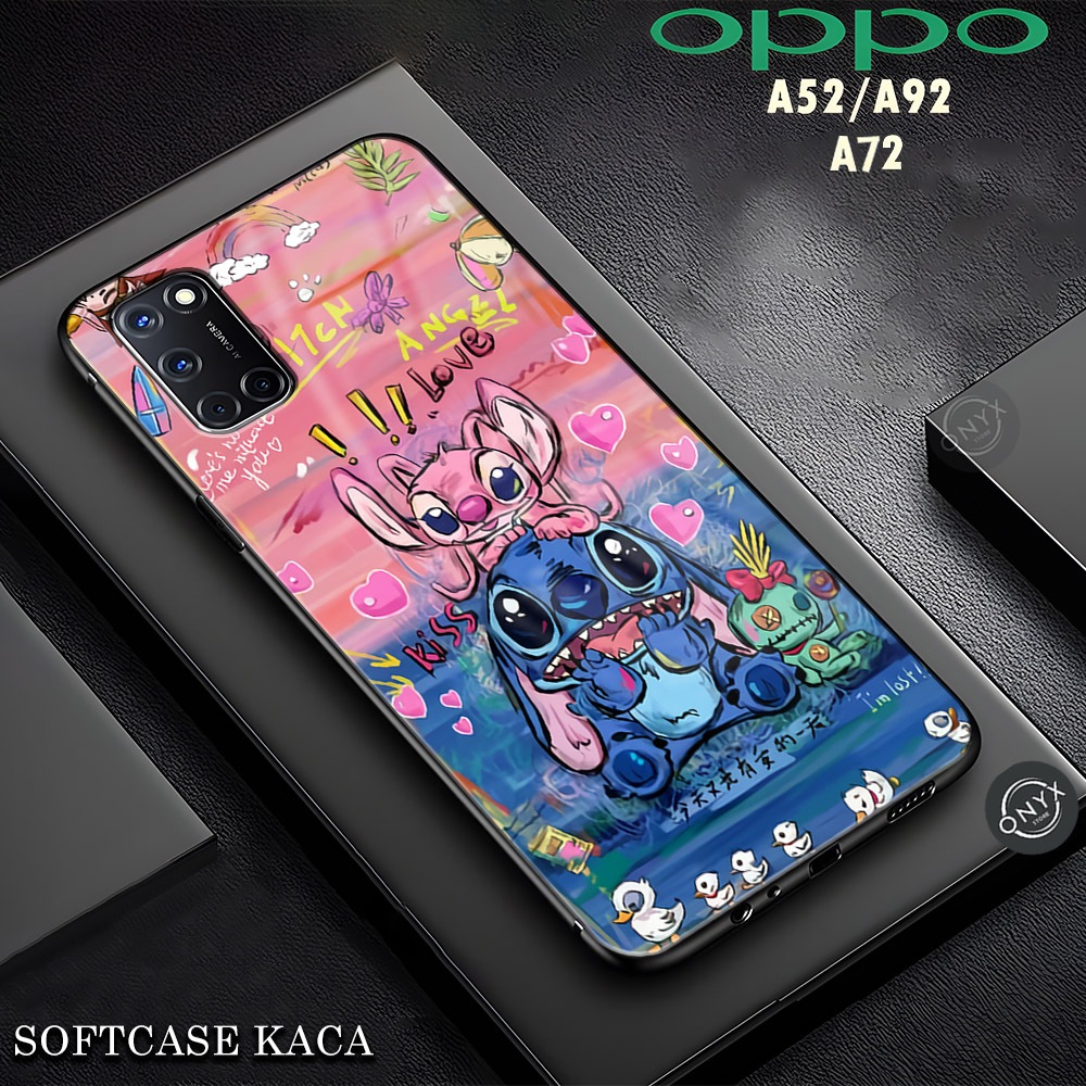 [AA46] Softcase Kaca OPPO A52 A72 A92 | Casing Oppo Kilau | Motif Aesthetic Cartoon