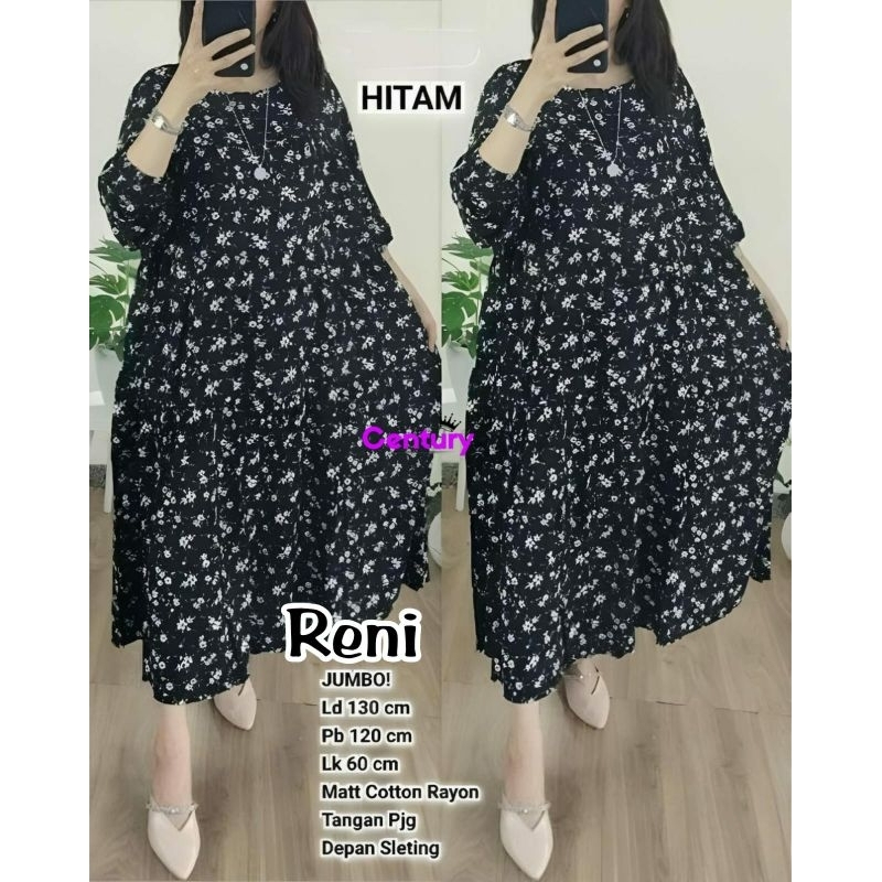 ATASAN LONG TUNIK JUMBO/REN/BLOUSE LONG TUNIK WANITA KATUN RAYON JUMBO LD 130 CM FIT XXXL