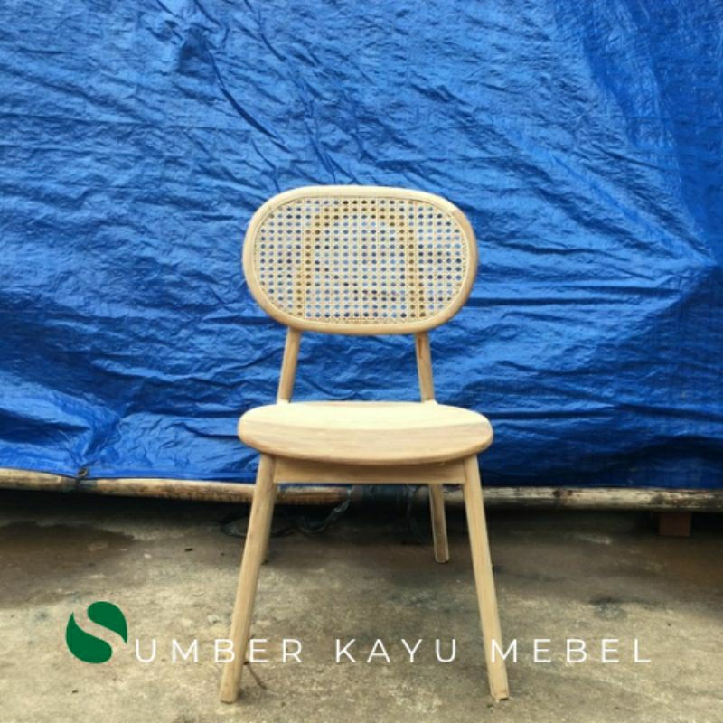 KURSI ROTAN JEPANG KAYU JATI | KURSI MAKAN JATI ASLI | KURSI CAFE ROTAN JEPANG