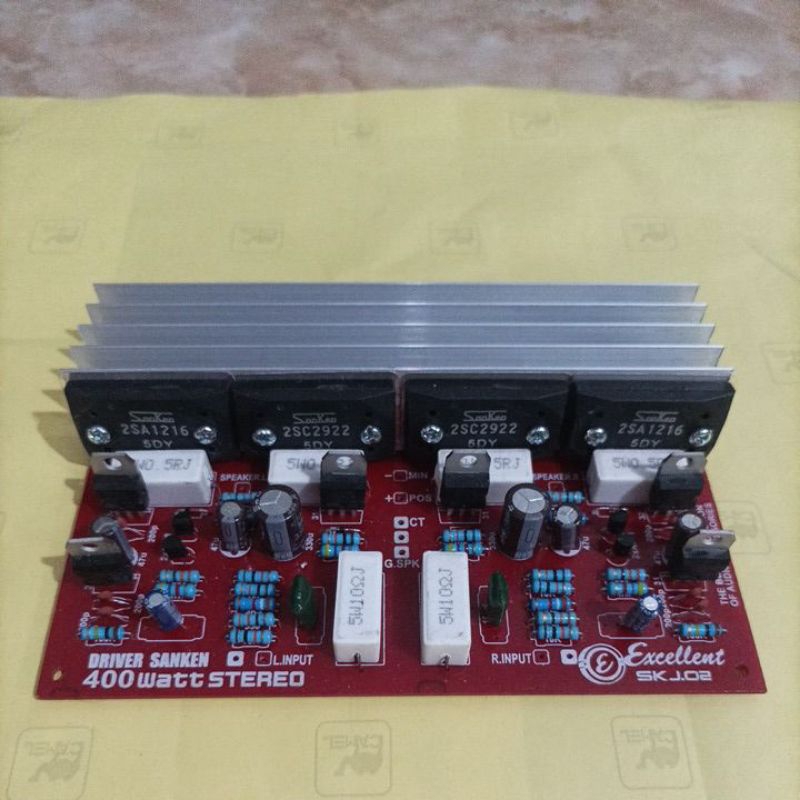 POWER AMPLI SAFARI 400W STEREO PLUS HEATSINK TR FINAL SANKEN 5DY