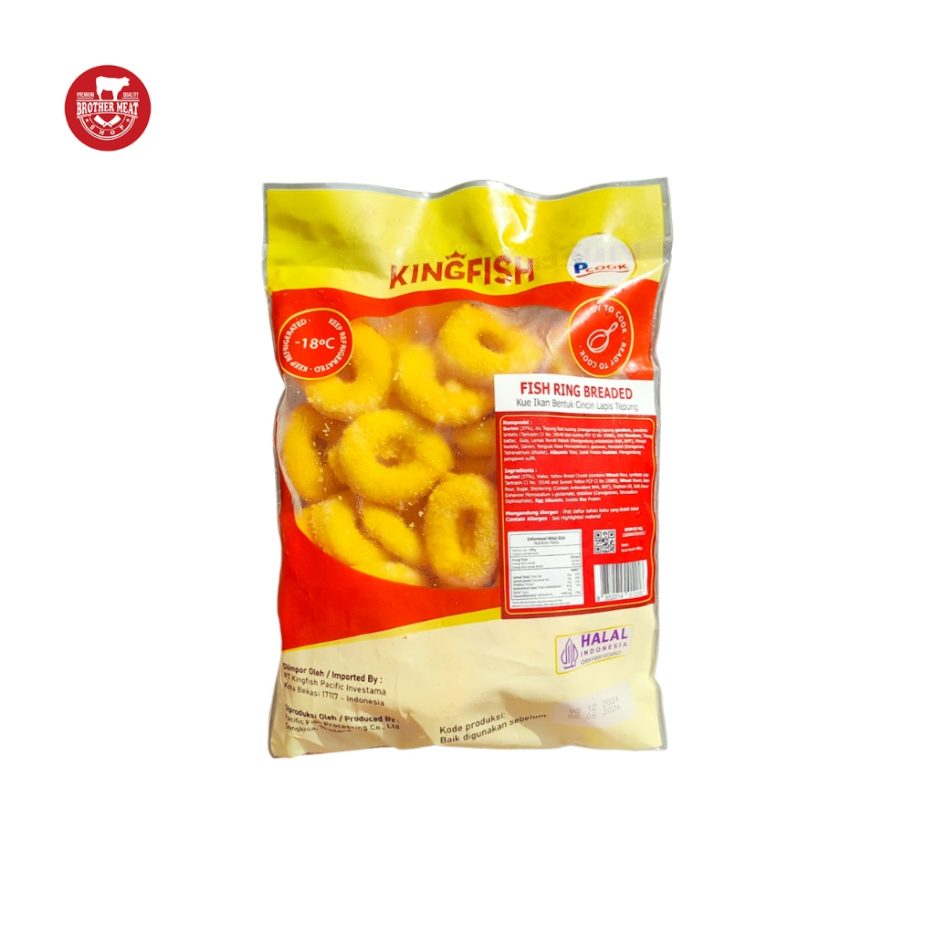 

King Fish Fish Ring Breaded 500gr - Brothermeatshop