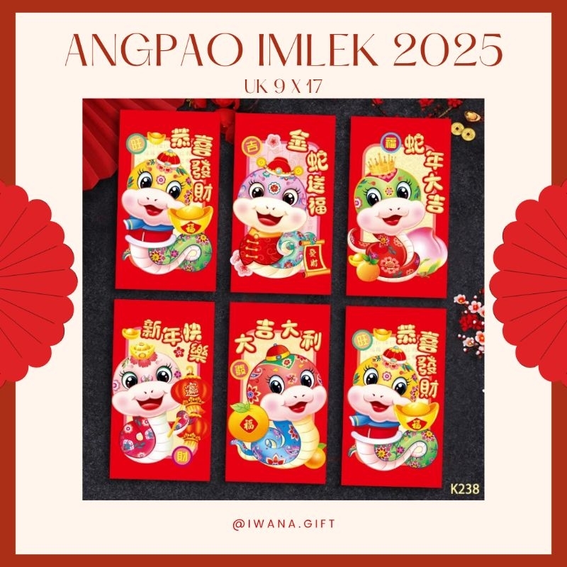 

Angpao Imlek Shio Naga 2025 / Hong Bao Imlek Shio Naga 2025 / Angpao Sincia Tahun 2025 ukuran panjang