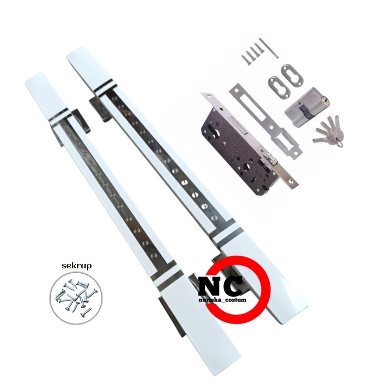 2 gagang+kunci Handle pintu rumah minimalis gagang pintu rumah tarikan pintu rumah pegangan pintu ru