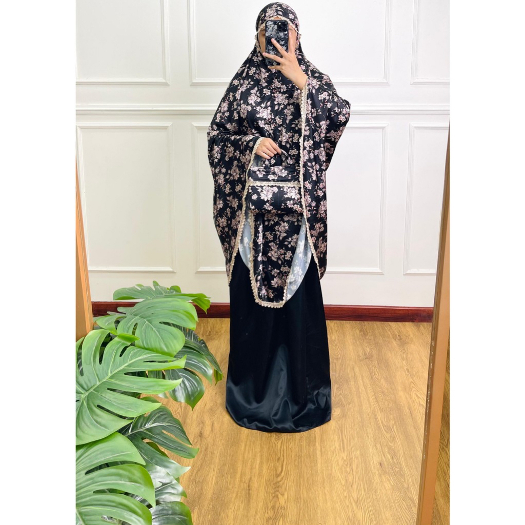 Mukena satin Armani motif