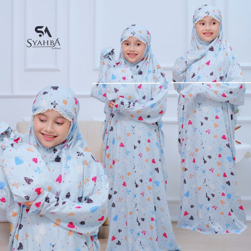 Mukena Terusan RAYON RAINBOW COQUETTE Anak SD Remaja | Syahba
