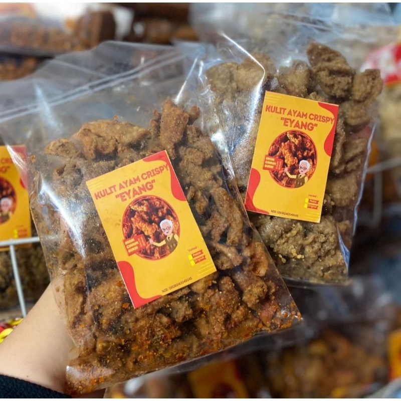 

Basreng Eyang Renyah Pedas Original 250gr & Usus Ayam Crispy Kulit Ayam Crispy 200gr Cemilan
