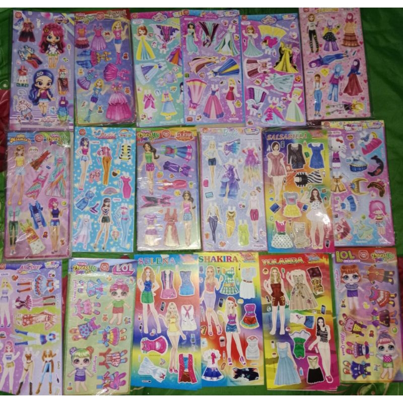 BEPE KERTAS BONGKAR PASANG  24 Lembar (12 GAMBAR/MOTIF BERBEDA)