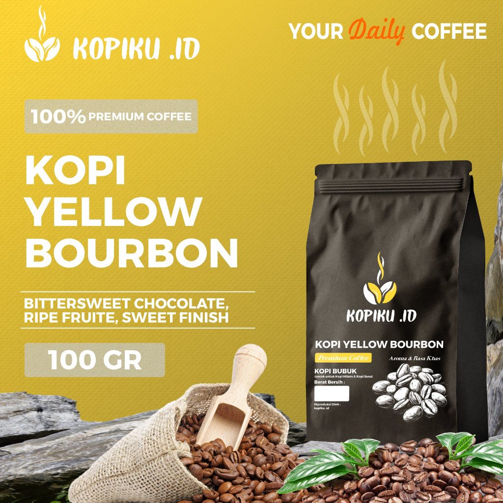 

kopiku.id - Bubuk kopi Yellow Bourbon Gilingan Halus
