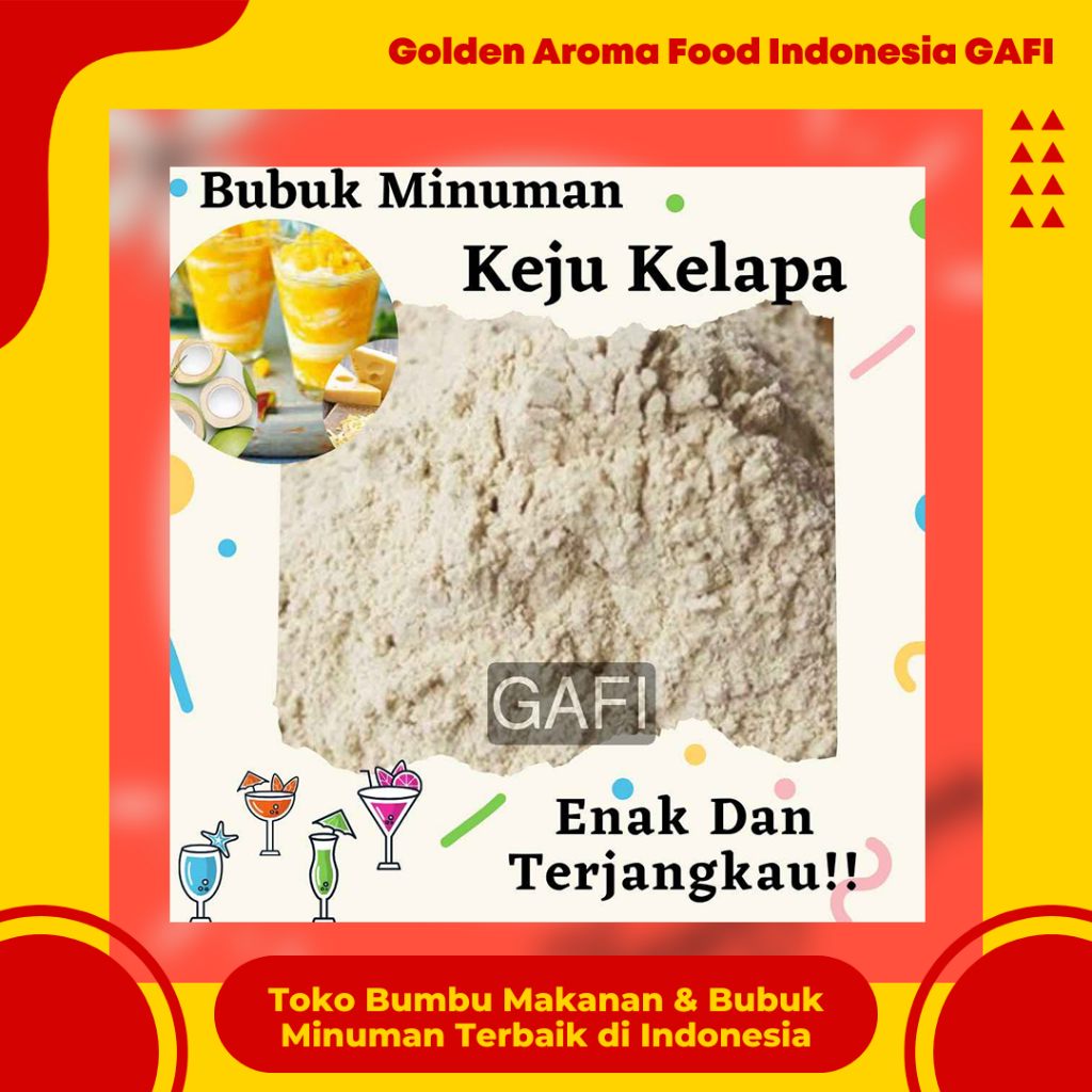 

GAFI Food Bubuk Minuman Rasa Keju Kelapa 1 Kg Enak Murah Halal, Coconut Cheese Drink Powder 1Kg