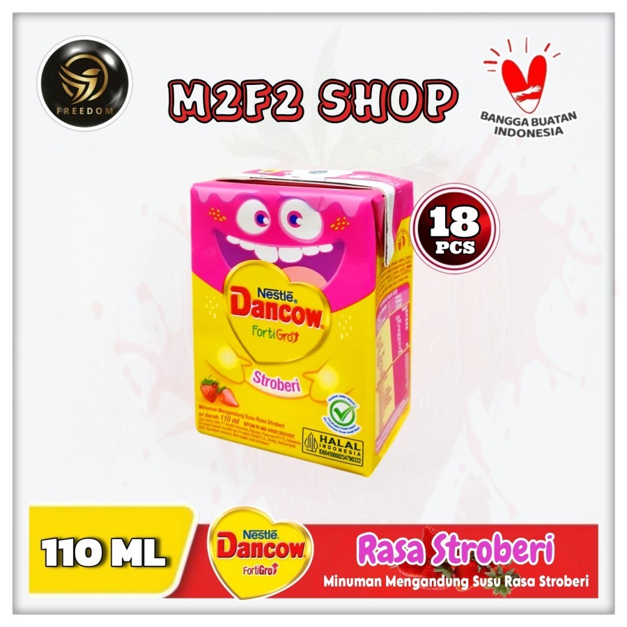 

Susu Dancow Kotak Fortigro Stroberi UHT - 110 ml (Kemasan 18 Pcs)