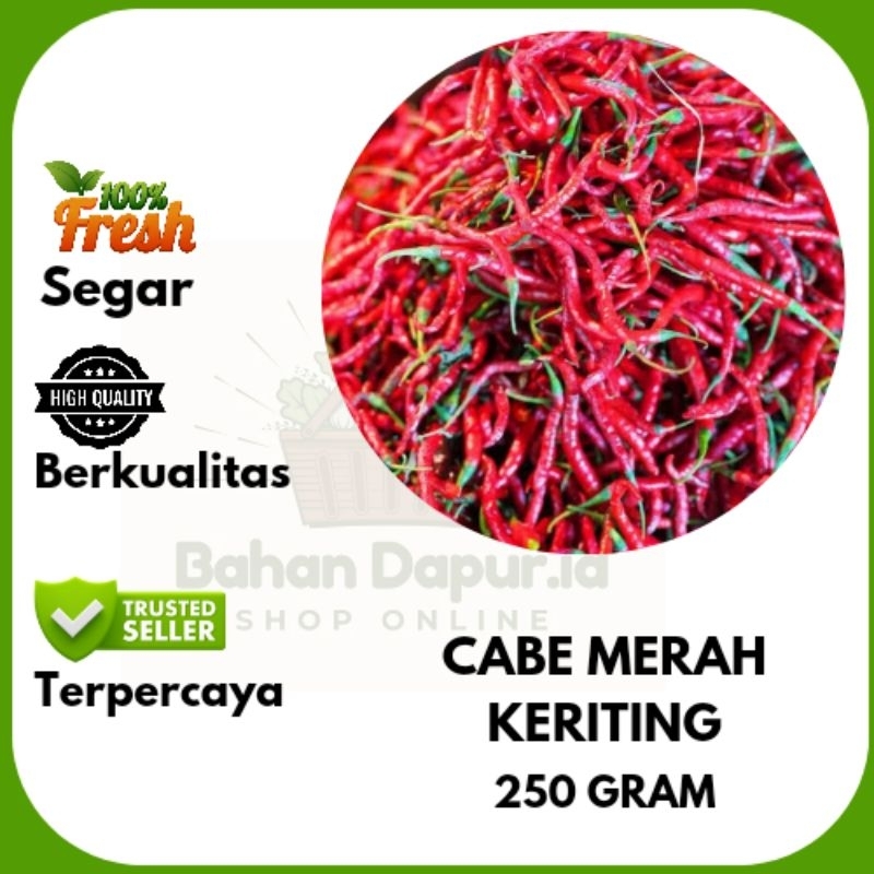 

CABE MERAH BESAR KERITING | 250 GRAM | Bahan Dapur .id