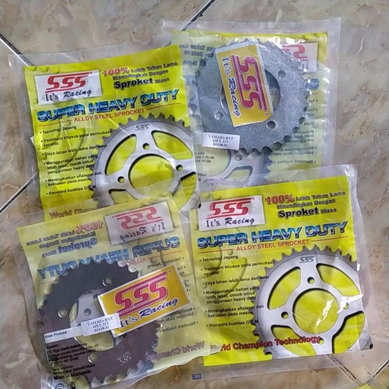 Gear Belakang SSS yamaha 428 415 28 30 31 32 33 34 35 36 37 gir triple s RX Z RX King Jupiter Vega M