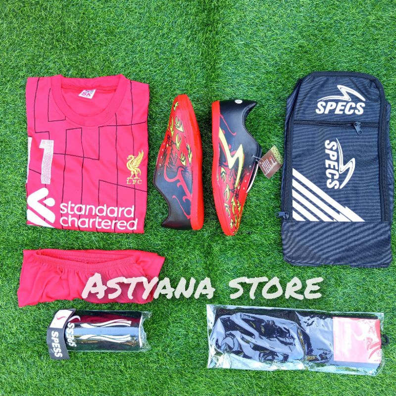 TERMURAH Paket Komplit Sepatu Futsal Anak Specs Dragon Terbaru  free Tas Jinjing Dekker Kaos Kaki Se