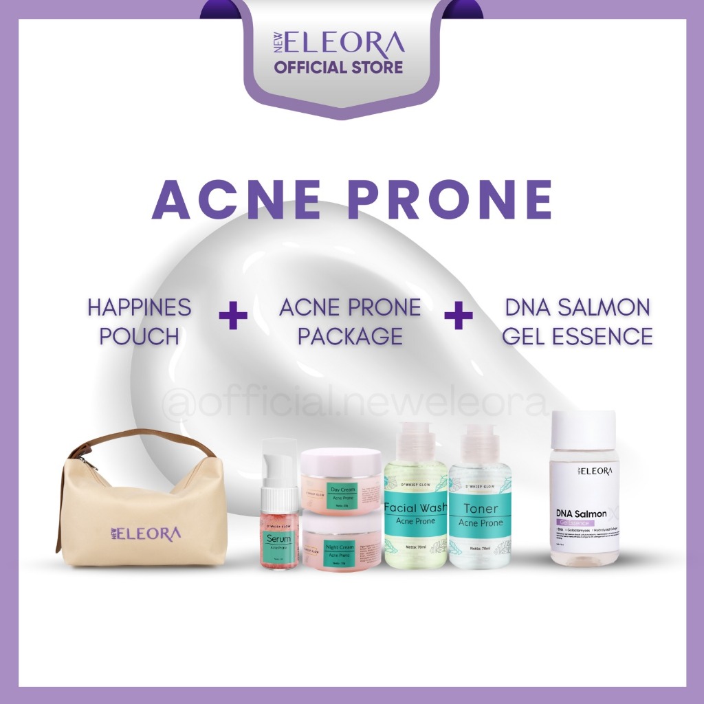 [LIMITED EDITION] NEW ELEORA Bundling Paket Acne prone + Happiness Pouch