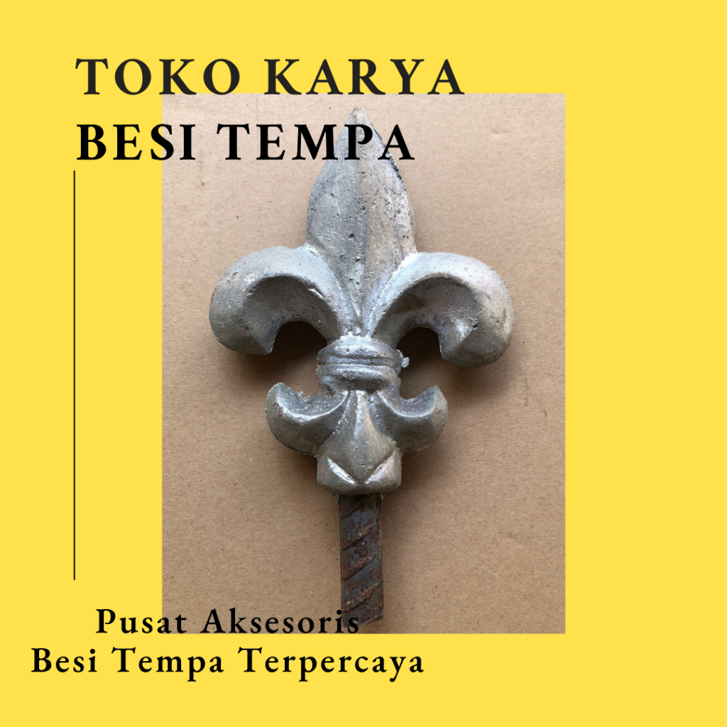 Ornamen Pagar Besi Tombak 07 / Ornamen Besi Tempa / Ornamen Pagar Besi dan Tralis / Aksesoris Besi T