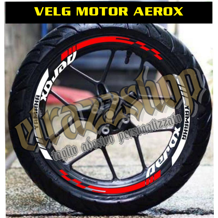 Stiker aerox 155 Lis velg List Vleg Sticker velg Stiker velg motor yamaha aerox satu set Motorcycle