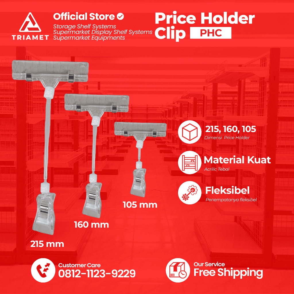 

Price Tag Holder - Penjepit Kertas Promo Akrilik -Tag Hanger - PHC