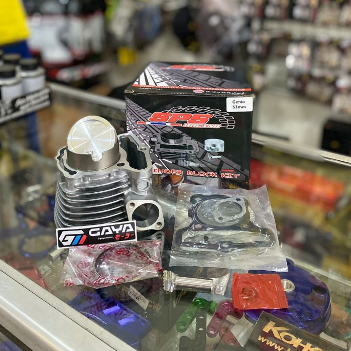 BLOK BORE UP SP5 GENIO BEAT DELUXE SCOOPY STREET FI ESP CAST IRON FORGED PISTON 53MM