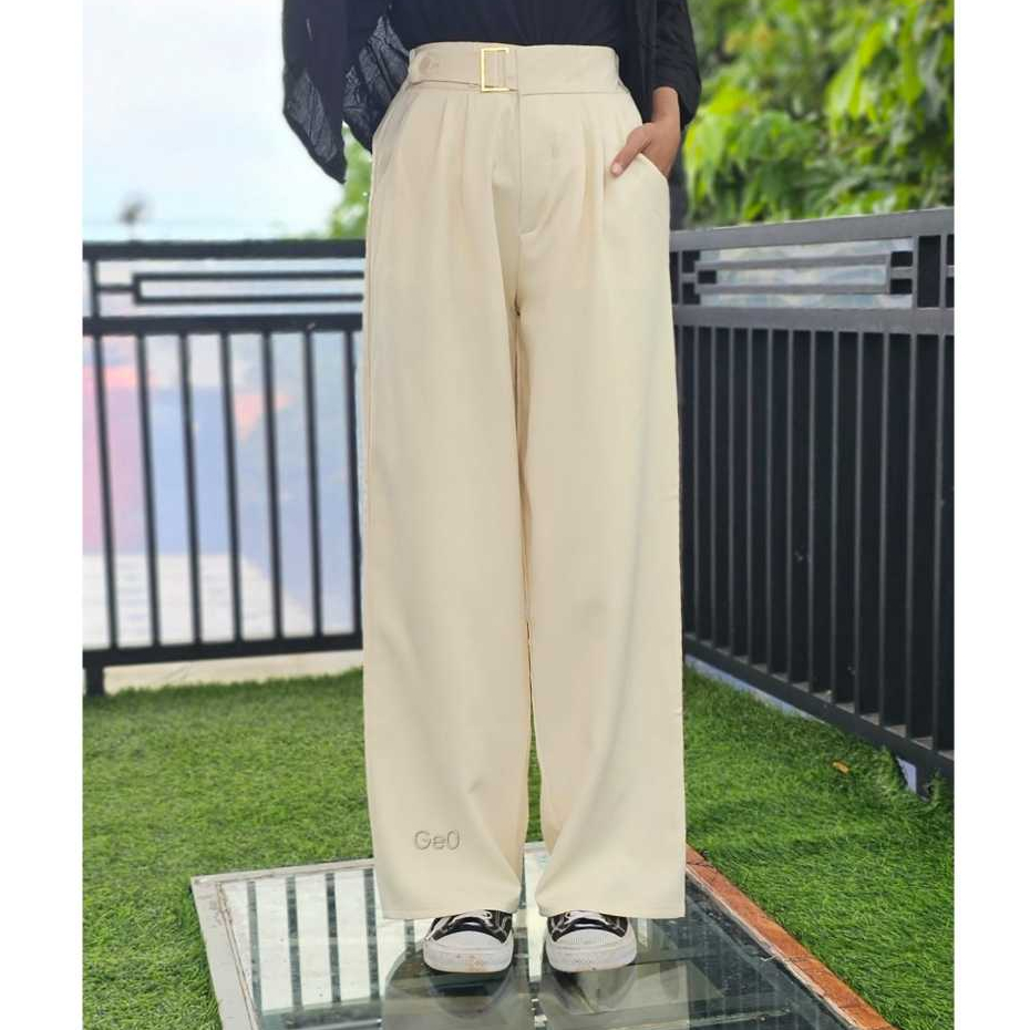 Celana Kulot Panjang Hightwaist Wanita Jumbo Panjang 100 cm