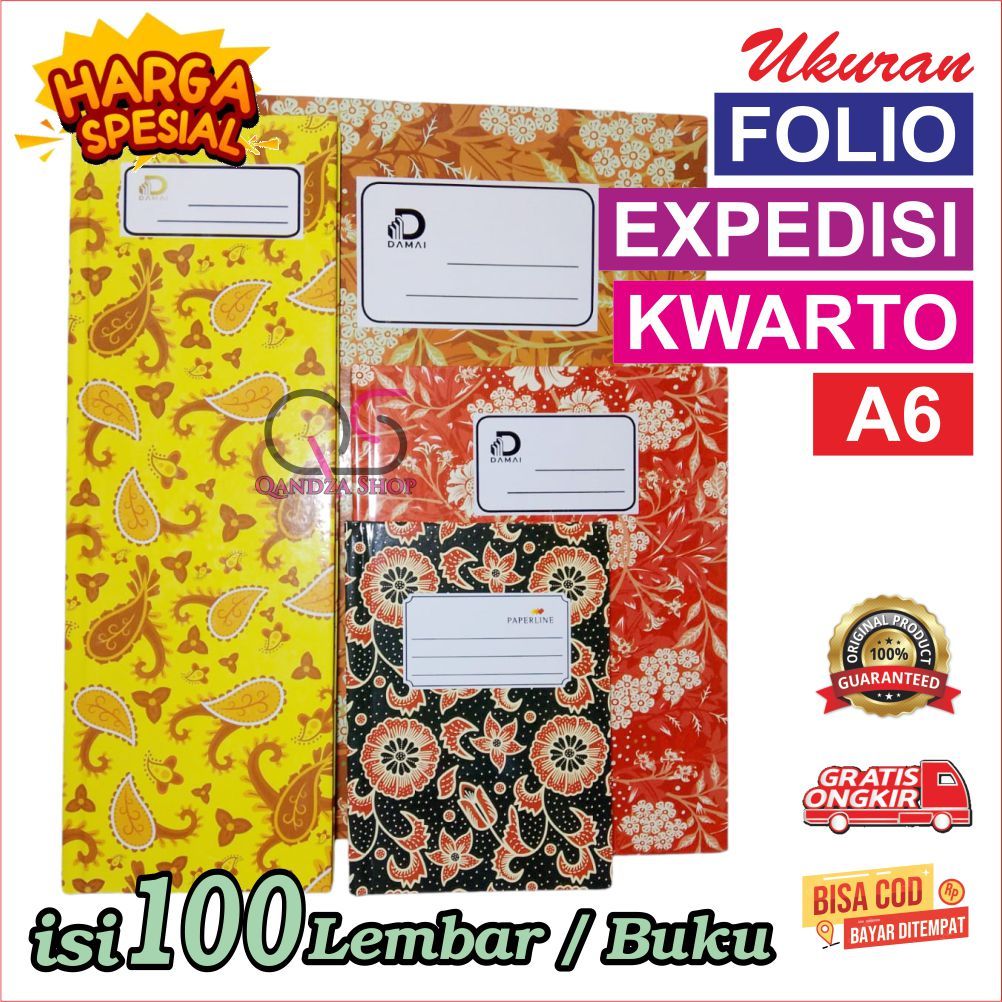 

BUKU HARD COVER / BUKU LAPORAN / BUKU CATATAN FOLIO, EXPEDISI, KWARTO, QUARTO, A6 HARGA 1 PCS