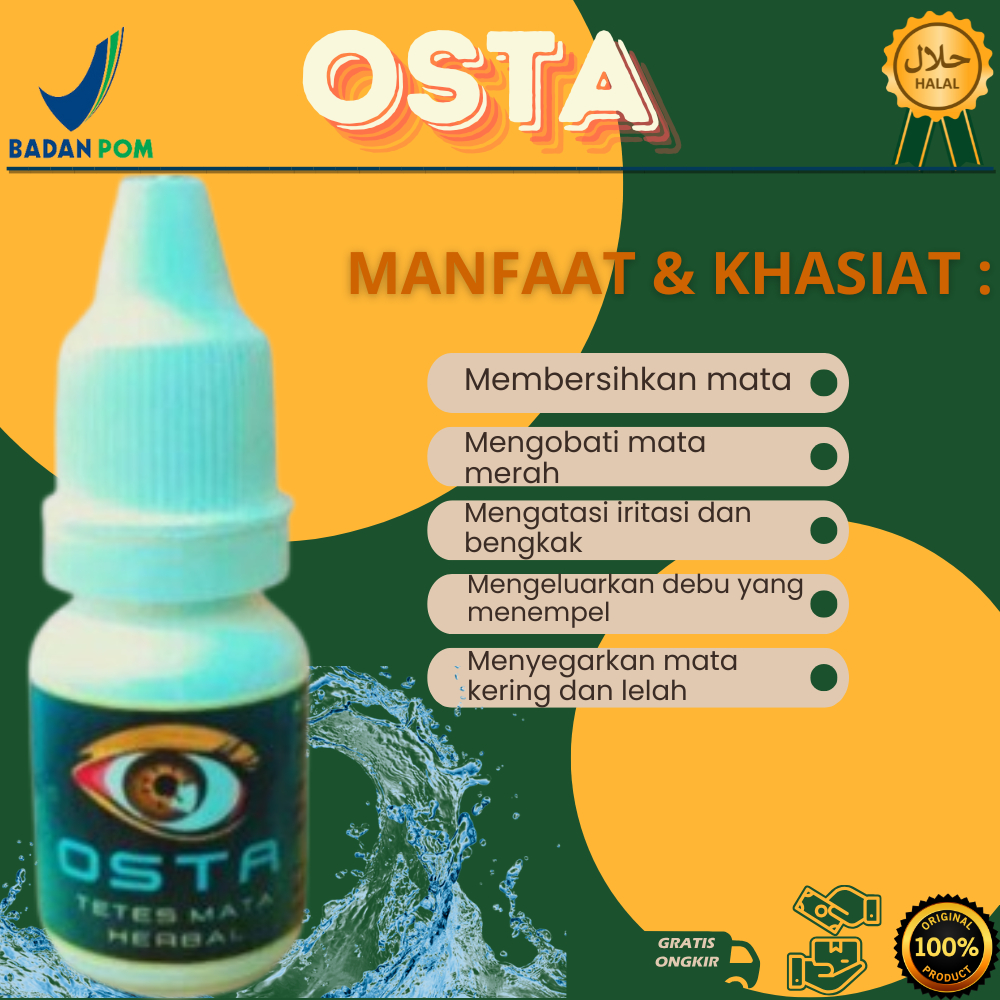 OSTA 【100% ORI】 | Tetes Mata Herbal Bantu Mengobati Mata Kering, Kelopak Mata Berkerak, Dan Semua Pe