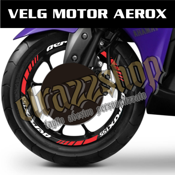 Stiker Velg Motor Yamaha Aerox 155 Sticker Cutting Aksesoris Variasi Pelek