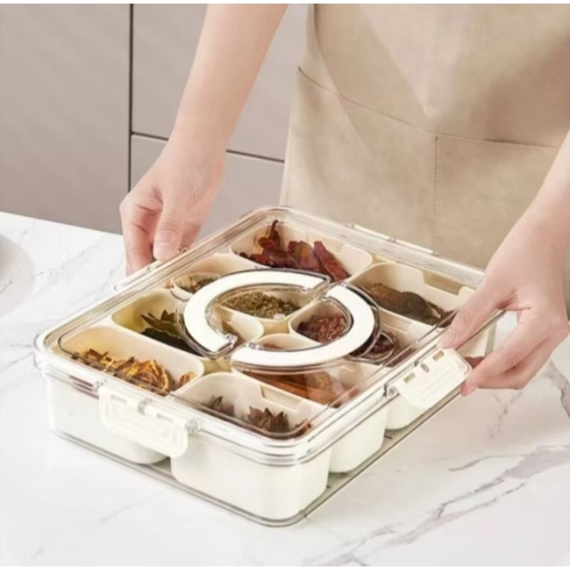 CONTAINER BOX AKRILIK SEKAT 8// KOTAK PENYIMPANAN MAKANAN// BOX CONTAINER AKRILIK