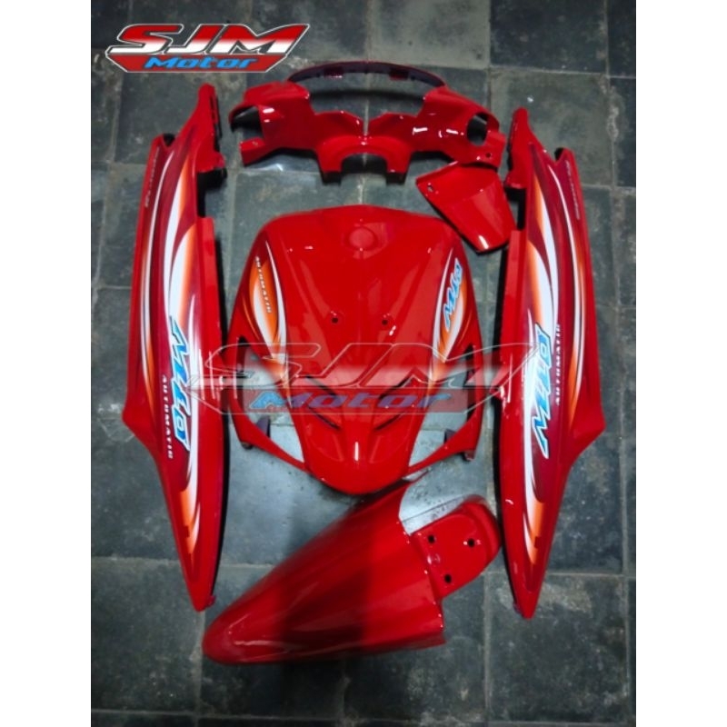 Cover body full set mio sporty mio lama bodi halus full set mio sporty merah ferari