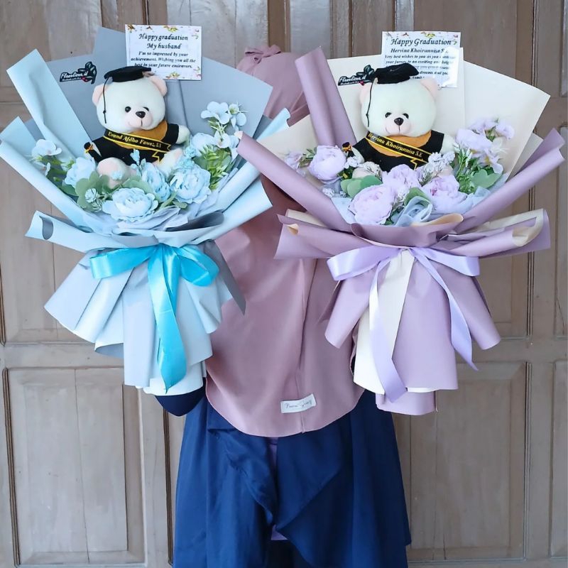 Buket wisuda | buket boneka wisuda | Buket bunga boneka wisuda