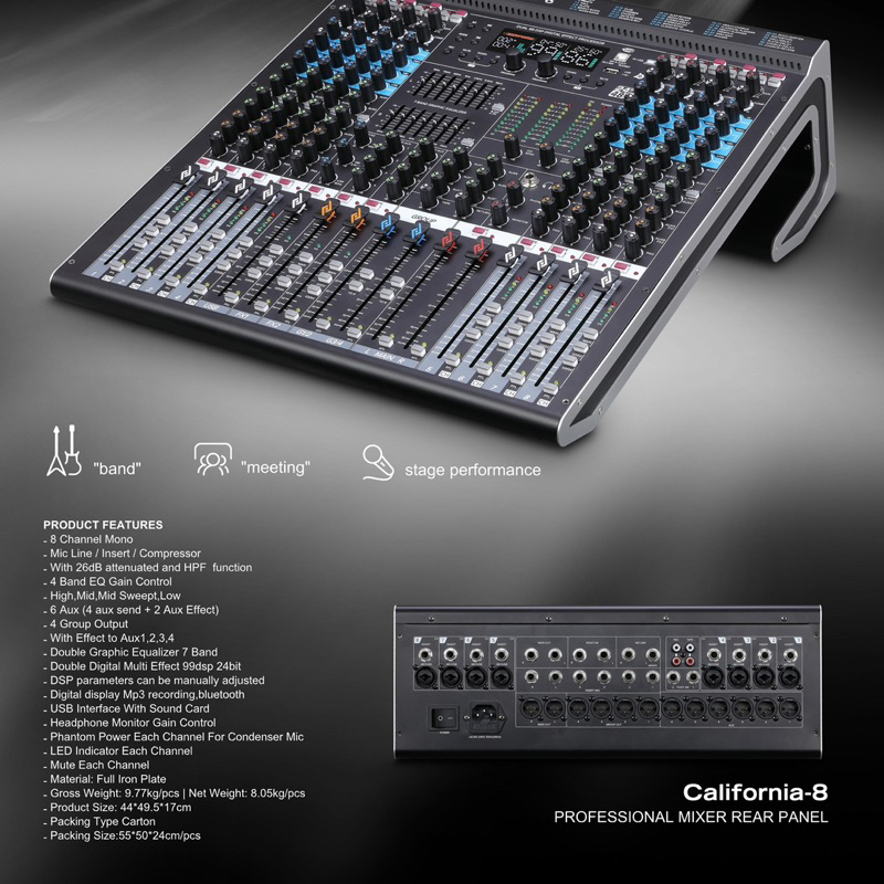 Mixer dbvoice California 8 Original 8 Channel dB Voice