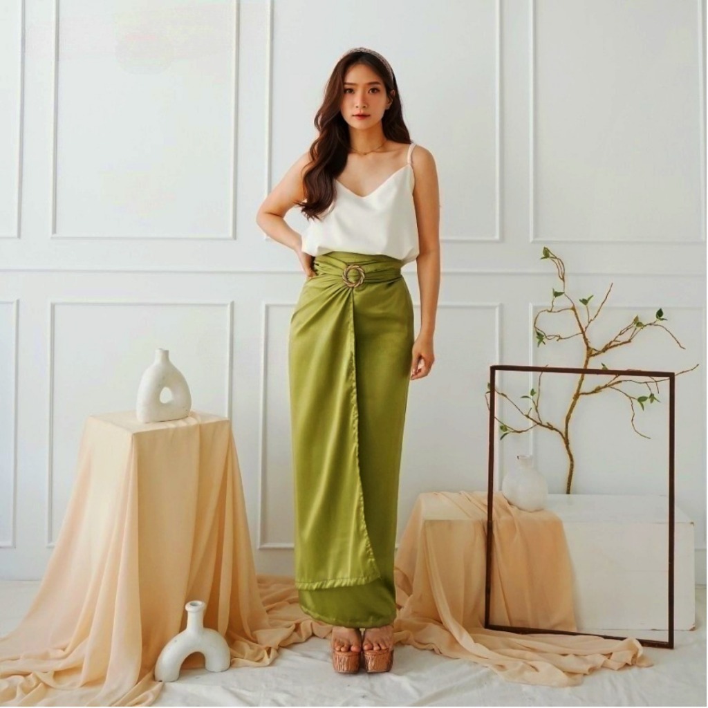 WARNA TERBARU Kain Lilit Serut Satin Velvet Olive dan Aneka Warna Lainnya