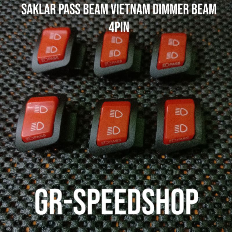 Tombol Saklar pass beam Honda VIETNAM merah Tombol pass beam piu piu Dimmer jauh Dekat pass beam+soc