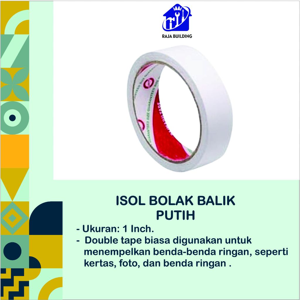 

ISOLASI BOLAK BALIK PUTIH/DOUBLE TAPE