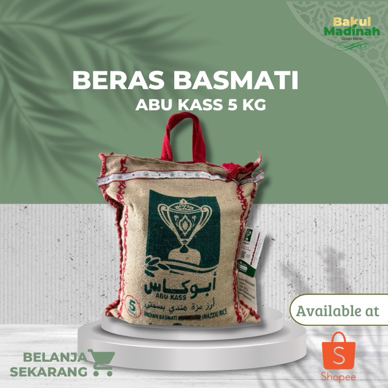 

Bakul Madinah Beras Basmati Abu Kass 5 KG